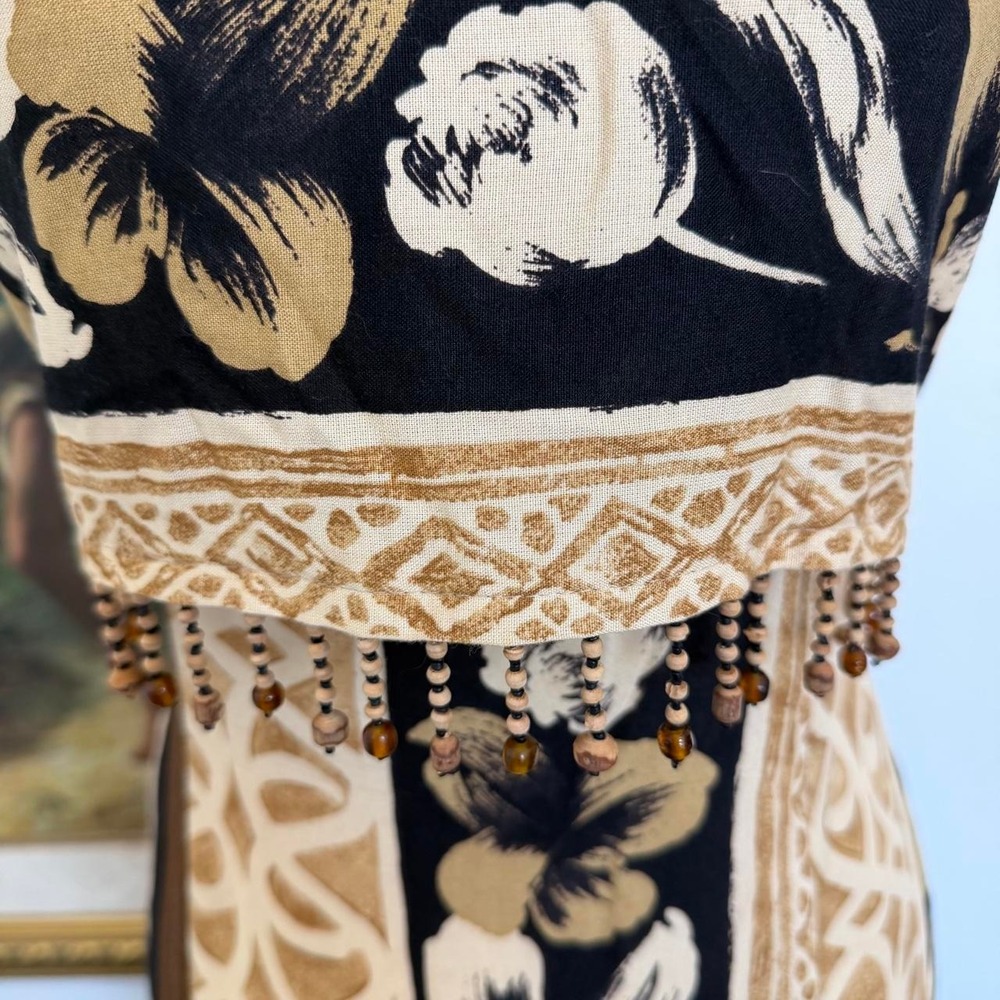 Vintage Boho Beaded Summer Dress - Picture 2 of 6